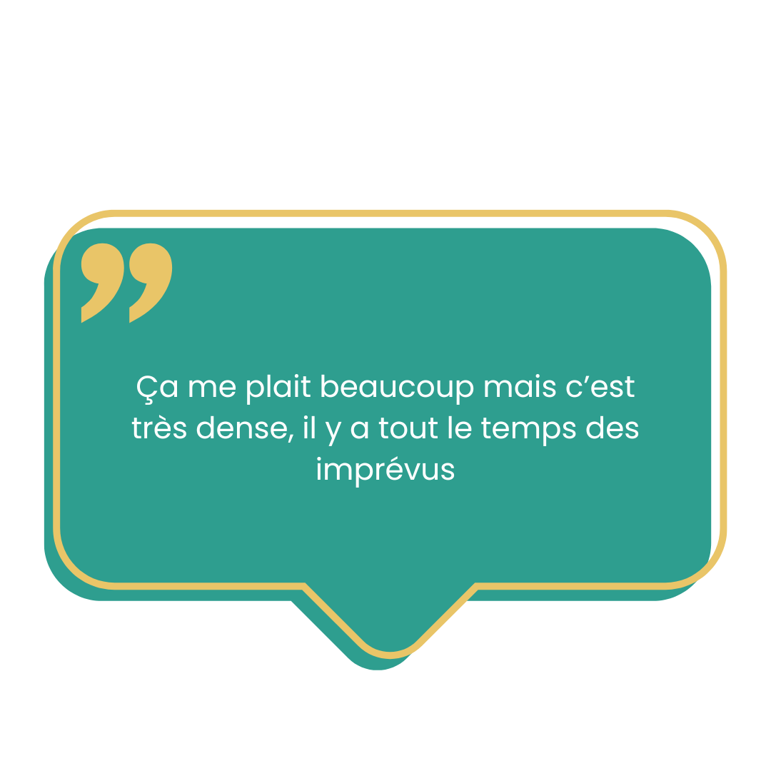 ça me plait beaucoup mais c'est très dense, il y a tout le temps des imprévus