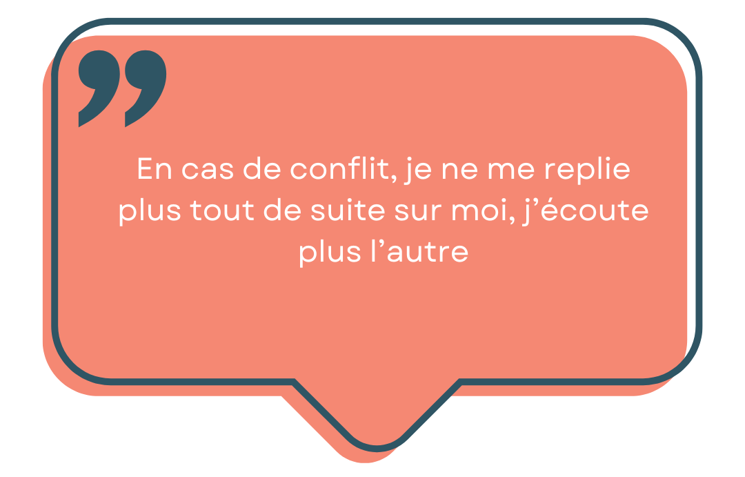 En cas de conflit, j'écoute plus l'autre
